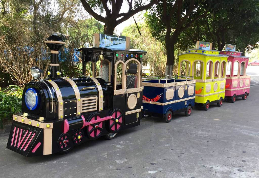 福绵景区广商场无轨观光小火车电动儿童游乐设备小火车可坐人户外玩具
